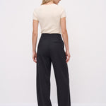 Black pants, full back view