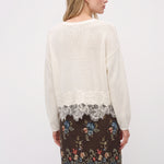 White linen sweater, back view